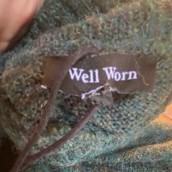 Well Worn Men’s XXL Teal Mock Neck Sweater Pullover Knit Blend Casual Cozy - Picture 4 of 7